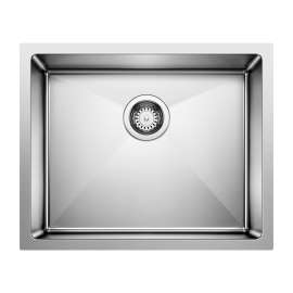 Quatrus R15 22" Single Bowl Undermount Stainless Steel Kitchen Sink, 443145