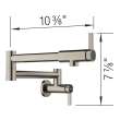 Culina II Wall-Mounted Pot Filler - Satin Platinum, 443254