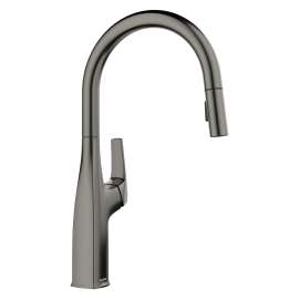 Rivana High Arc Pull-Down Dual-Spray Kitchen Faucet - Satin Dark Steel, 443267
