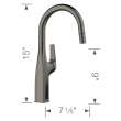 Rivana Pull-Down Bar Faucet - Satin Dark Steel, 443268
