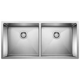Precision R10 37" 50/50 Double Bowl Undermount Stainless Steel Kitchen Sink, 516219