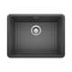 Precis SILGRANIT 24" Single Bowl Undermount Kitchen Sink - Anthracite, 522258