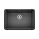 Precis SILGRANIT 27" Single Bowl Undermount Kitchen Sink - Anthracite, 522259
