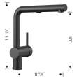 526367-M Linus Single-Lever Pull-Out Kitchen Faucet with 1.5 GPM in Anthracite