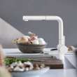 Linus Low Arc Pull-Out Dual-Spray Kitchen Faucet - White, 526373