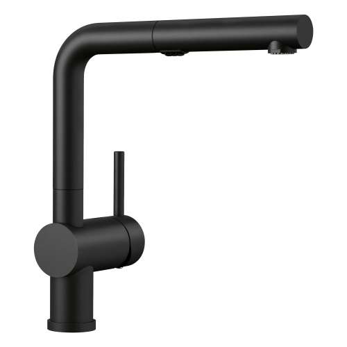 Linus Low Arc Pull-Out Dual-Spray Kitchen Faucet - Coal Black, 526374