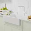 Linus Low Arc Pull-Out Dual-Spray Kitchen Faucet - White, 526373