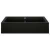 Vintera SILGRANIT 33" Double Bowl Apron-Front Farmhouse Sink - Coal Black, 526554