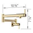 Culina II Wall-Mounted Pot Filler - Satin Gold, 527488