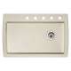 22-In X 33.5-In Single-Basin Granite Drop-In Or Undermount 5-Hole Residential Kitchen Sink in Biscuit