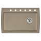 22-In X 33.5-In Single-Basin Granite Drop-In Or Undermount 6-Hole Residential Kitchen Sink in Truffle