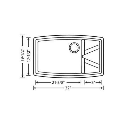 Performa 19.5-In X 32-In Single-Basin Granite Undermount Kitchen Sink