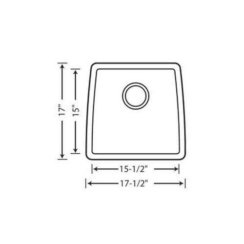 Performa 17-In X 17.5-In Single-Basin Granite Undermount Kitchen Sink