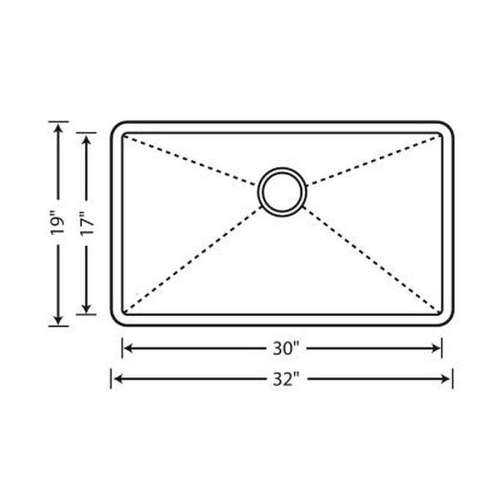 440147M 18.75-In X 32-In Single-Basin Granite Undermount Residential Kitchen Sink