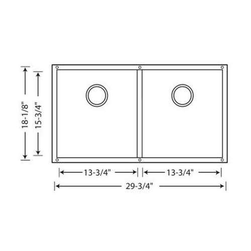 Precis 18.12-In X 29.75-In Double-Basin Granite Undermount Kitchen Sink