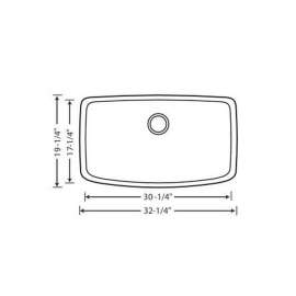 Valea 32-In X 19-In Single-Basin Granite Undermount Kitchen Sink