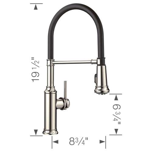 Semi-Pro Kitchen Faucet 1.5 gpm in Polished Nickel