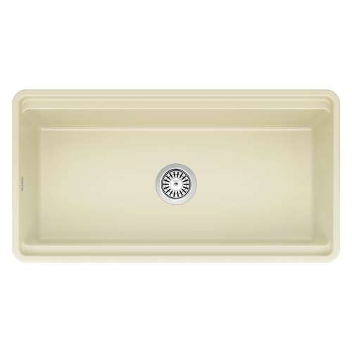 19-in x 36-in Fireclay 10-in Deep Kitchen Sink, in Biscuit