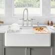 19-in x 36-in Fireclay 10-in Deep Kitchen Sink, in Biscuit