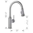 Pull Down Kitchen Faucet 1.5 gpm in Stainless Finish