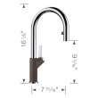 526394 Urbena Single-Lever Pull-Down Kitchen Faucet with 1.5 GPM in Cafe/Chrome