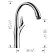 442038 Kitchen Faucet With Pull-Down Spray 1.5 gpm in Chrome