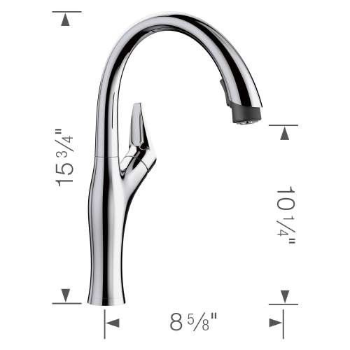 442038 Kitchen Faucet With Pull-Down Spray 1.5 gpm in Chrome
