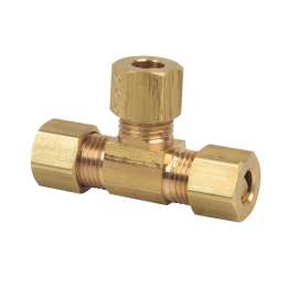 Tee 1/4in Brass Compression Lead Free