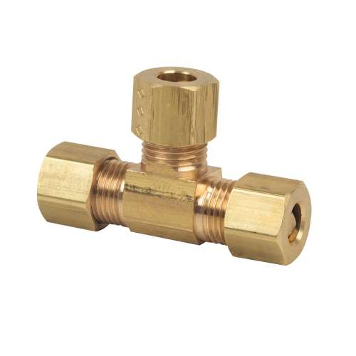 Tee 1/4in Brass Compression Lead Free