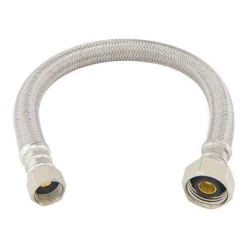 3/8 in. Flare x 1/2 in. FIP Flare x FIP Braided Polymer Connector