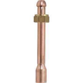 1/2 in. O.D. Copper Faucet Riser Sweat 1-Piece with Shank Nut Copper Riser