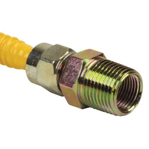 1/2 in. MIP (3/8 in. FIP Tap) x 1/2 in. MIP (3/8 in. FIP Tap) ProCoat Gas Connector