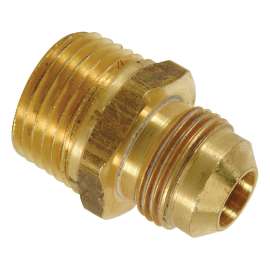 3/8 in. O.D. Tube (9/16-24 Thread) x 3/8 in. MIP (Tapped 1/8 in. FIP) Fine Thread Flare Male Adapter
