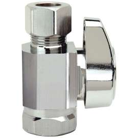 3/8 in. FIP x 3/8 in. O.D. Comp - Straight 1/4 Turn Stop