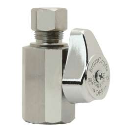 1/2 in. FIP x 3/8 in. O.D. Comp - Straight 1/4 Turn Stop