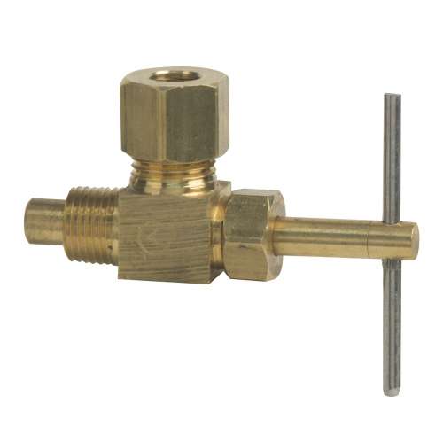 1/4 in. O.D. Comp x 1/8 in. MIP With Extension, Angle Compression Needle Valve