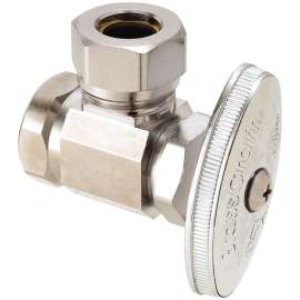 1/2 in. FIP x 7/16 in. O.D. & 1/2 in. Slip-Joint - Angle Multi-Turn Stop