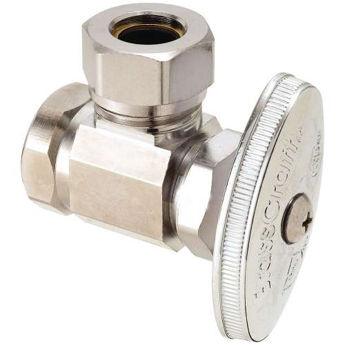 1/2 in. FIP x 7/16 in. O.D. & 1/2 in. Slip-Joint - Angle Multi-Turn Stop