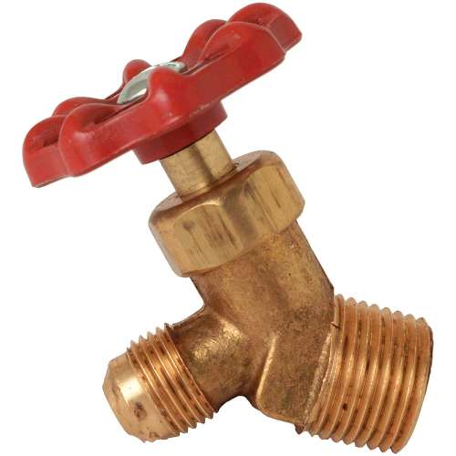 3/8 in. O.D. Flare x 3/4 in. MIP 45  deg. Oil Tank Valve