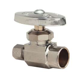 1/2 in. Nom Sweat x 1/4 in. O.D. Comp - Straight Multi-Turn Stop