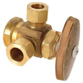 1/2 in. FIP x 1/2 in. O.D. Comp x 1/2 in. O.D. Comp FIP x Dual Outlet Stop