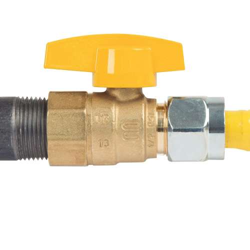 TBV10-12 5/8 in. OD Flare (15/16-16 Thread) x 3/4 in. FIP Gas Ball Valve