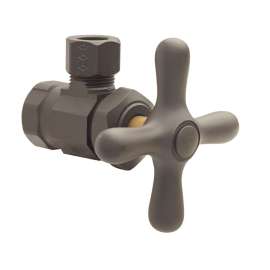 3/8 in. FIP x 3/8 in. O.D. Comp With Cross Handle - Angle Multi-Turn Stop
