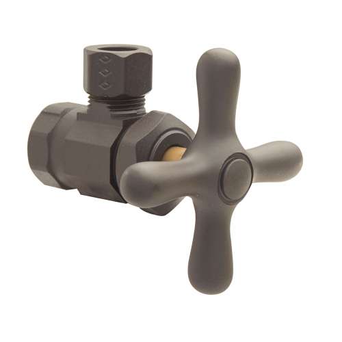 3/8 in. FIP x 3/8 in. O.D. Comp With Cross Handle - Angle Multi-Turn Stop