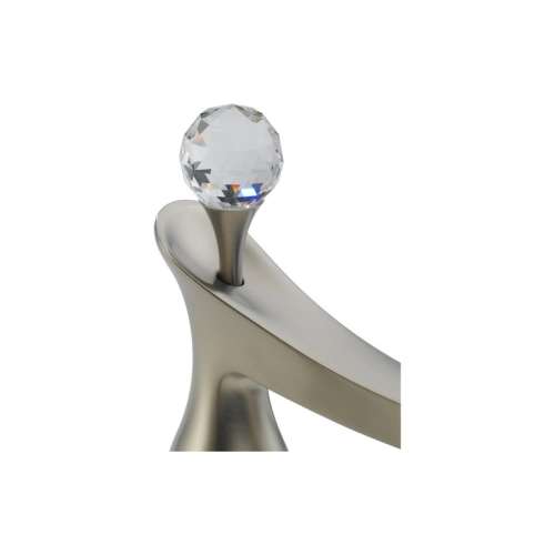 Crystal Finial Accent for Bathroom Faucets in Brushed Nickel