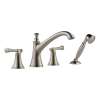 Less Handles Roman Tub Trim With Hand Shower in Brushed Nickel