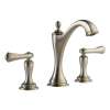 Less Handles Widespread Lavatory Faucet in Brushed Nickel