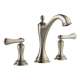 Less Handles Widespread Lavatory Faucet in Brushed Nickel