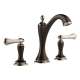 Less Handles Widespread Lavatory Faucet in Polished Nickel/Cocoa Bronze