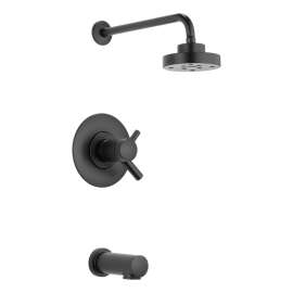 T60475-BL Jason Wu Thermostatic Tub and Shower Trim in Matte Black